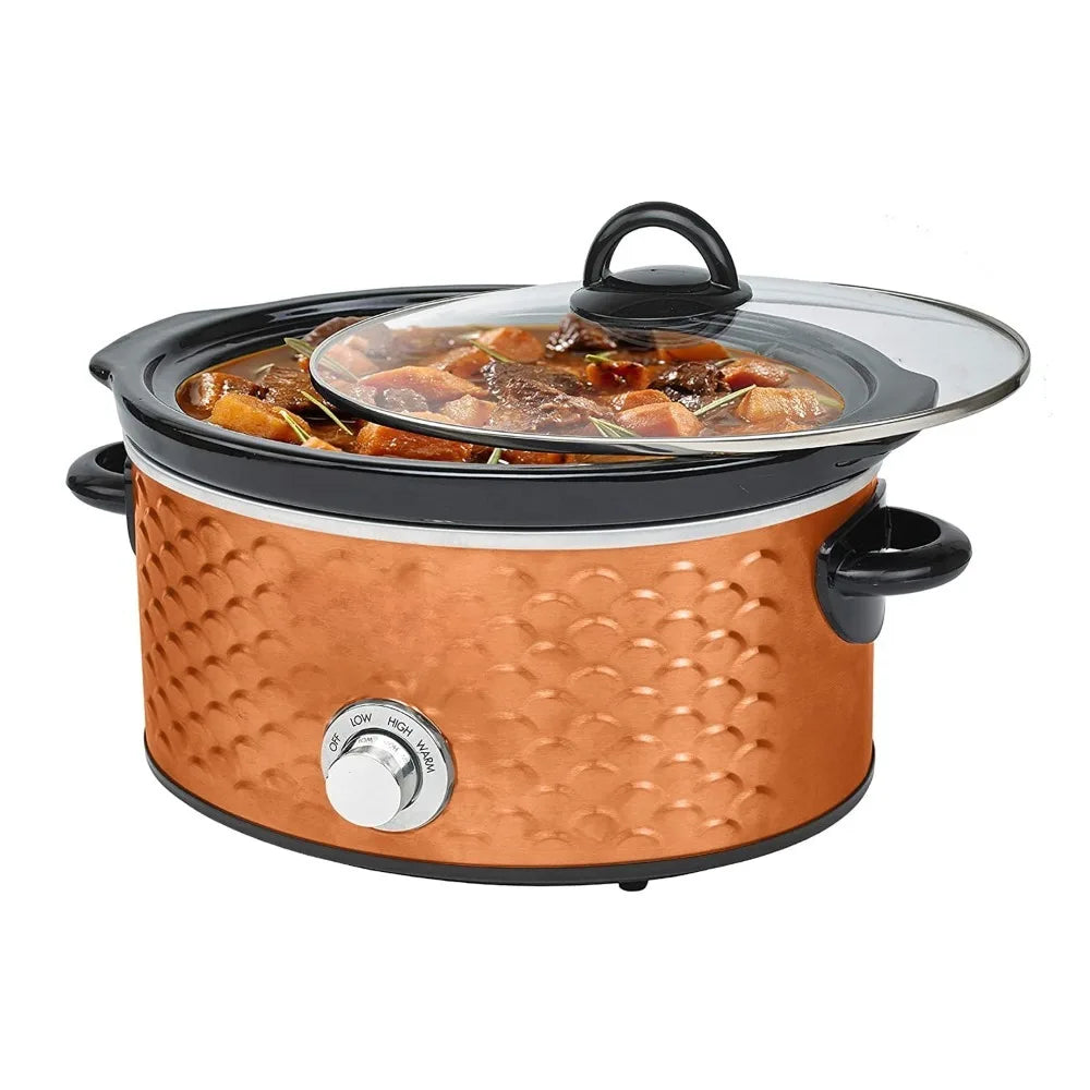 4.5 quart copper slow stew pot