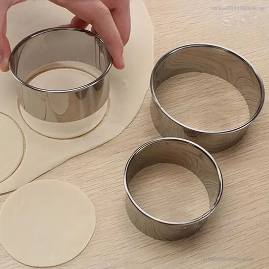 3pcs Stainless Steel Round pastry cutter set