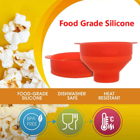 Microwave Popcorn maker Bowl with Lid