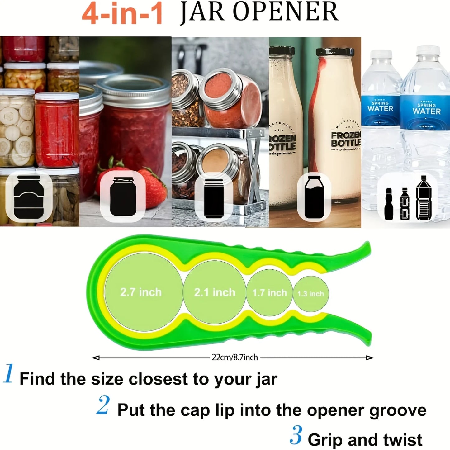 Non-Slip Jar and Bottle Opener