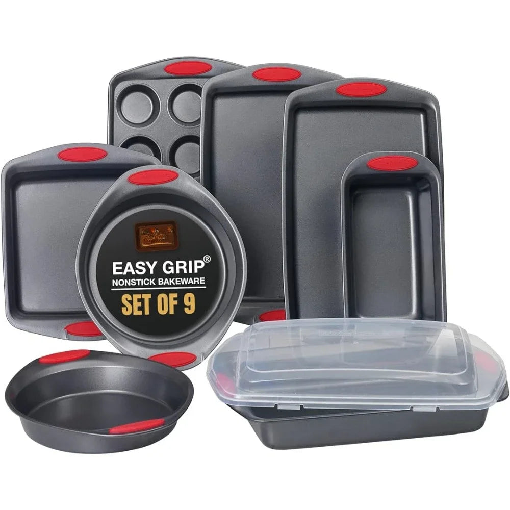 9 Pieces Baking Pans Set With Grip