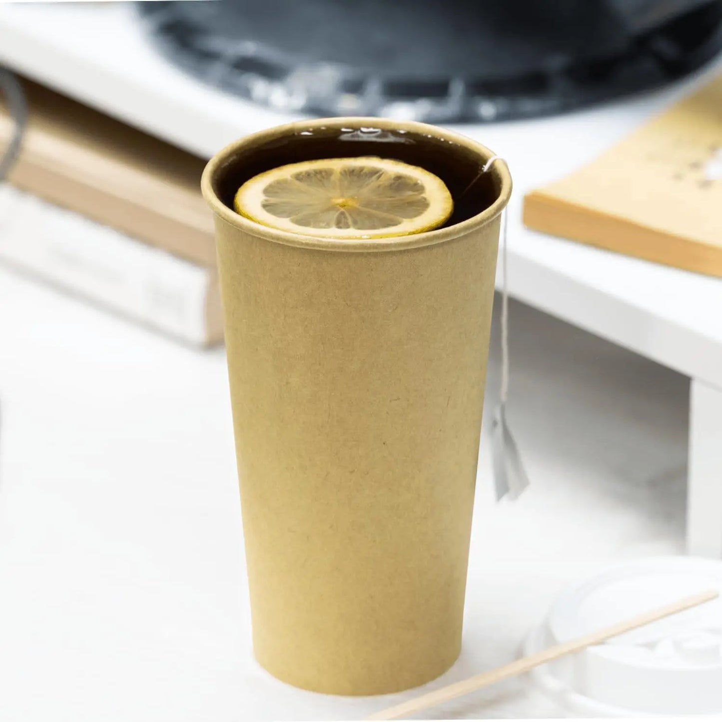 20oz [1,000 ct] Disposable, Kraft Paper Coffee Cups