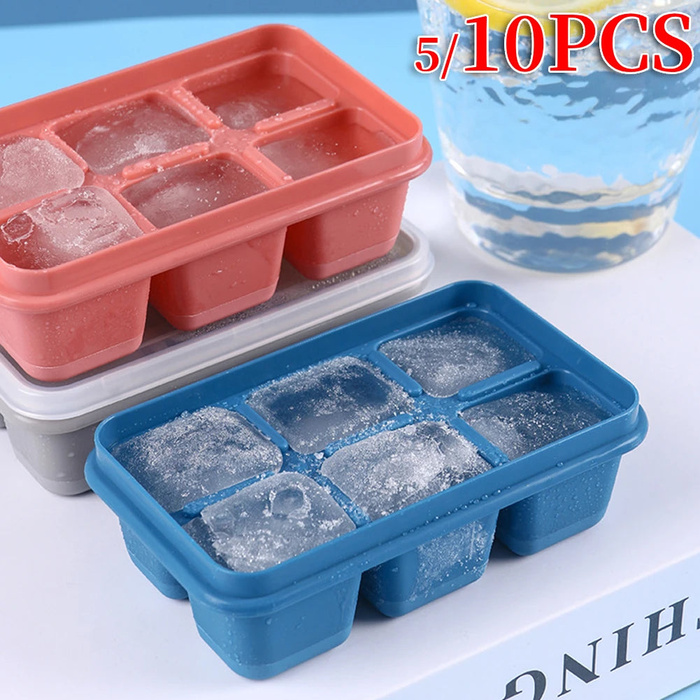 5/10PCS 6 DIY Giant Jumbo Ice Cube Tray