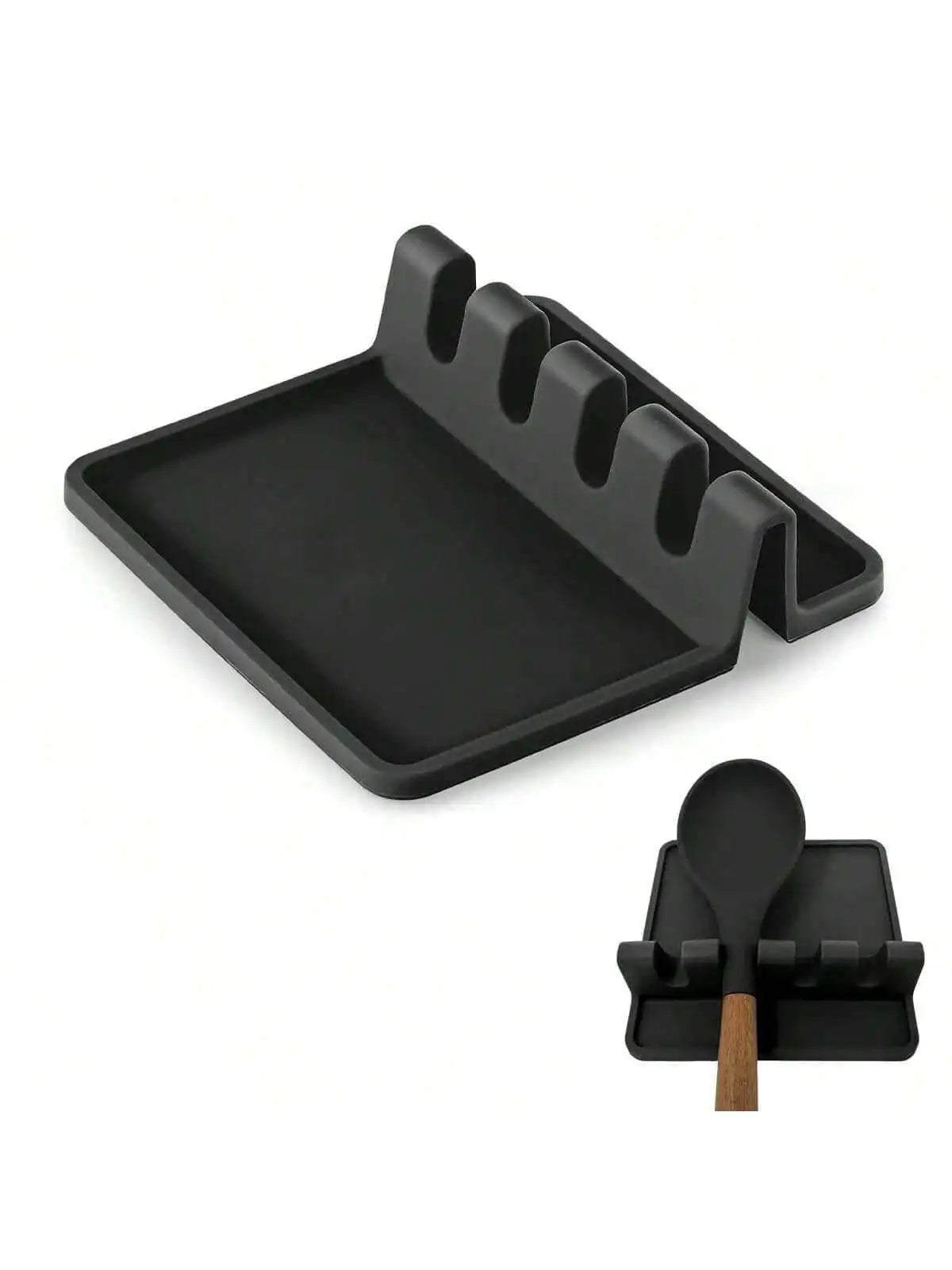 1PC Kitchen Silicone Utensil Rest With Drip Pad