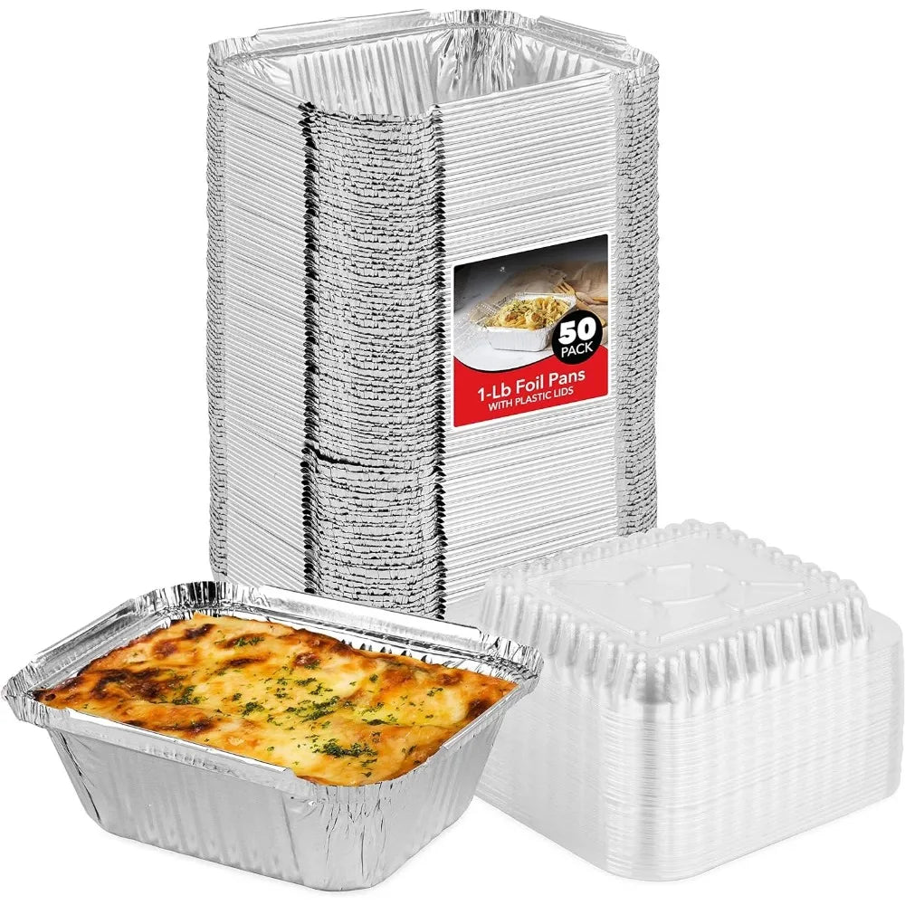 1 Lb Small Aluminum Pans with Lids