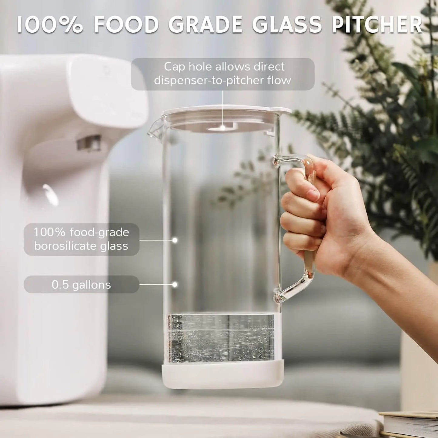 Reverse Osmosis Water Filter with Premium Glass Pitcher