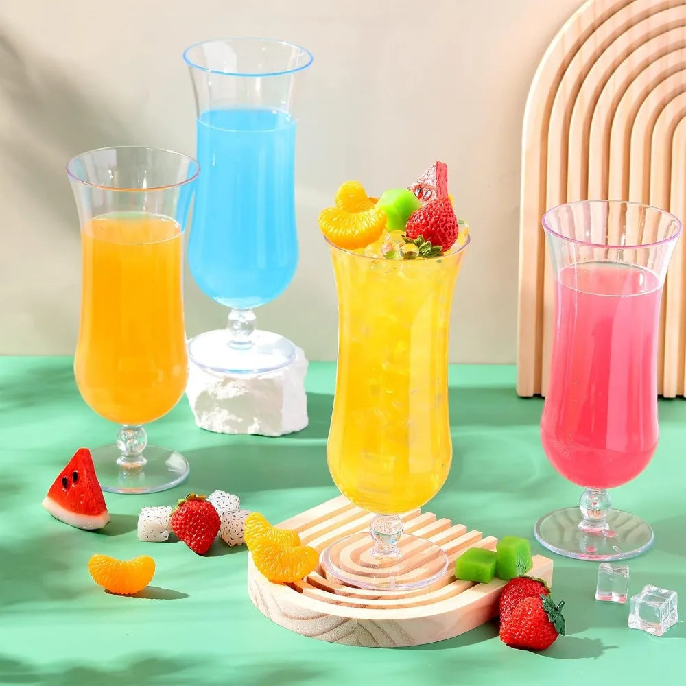 48-Piece Plastic Hurricane Glasses Set