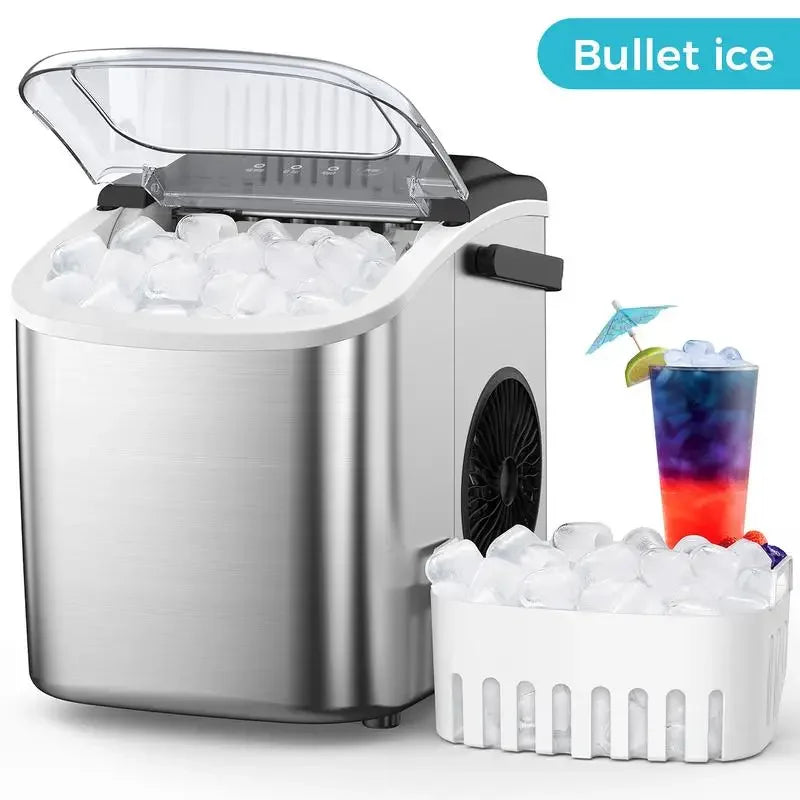 COWSAR Countertop Self-Cleaning Bullet Ice Maker