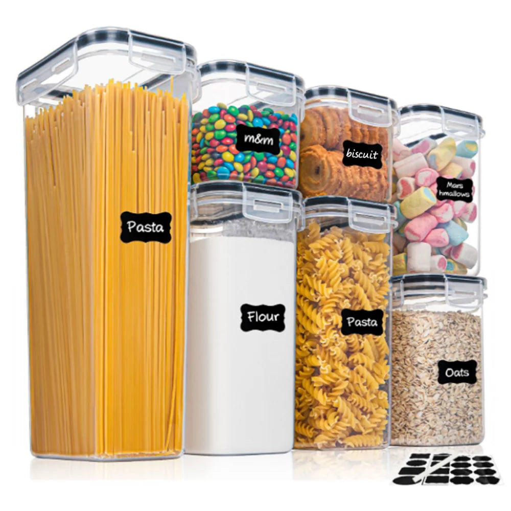 7-Piece Airtight Plastic Food Storage Container Set